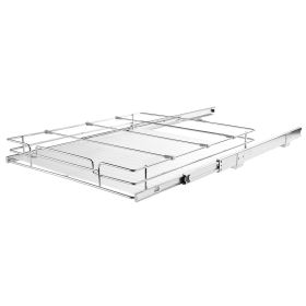 15.5"Wx21"Dx3.5"H Pull Out Cabinet Organizer, Heavy Duty Slide Out Pantry Shelves, Steel Roll Out Drawers, Sliding Drawer Storage for Home Under